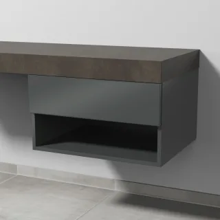 Sanipa Anbau-/Solitärschrank 2morrow (P2354) 340x600x520 Anthrazit-Glanz, P235479 P235479