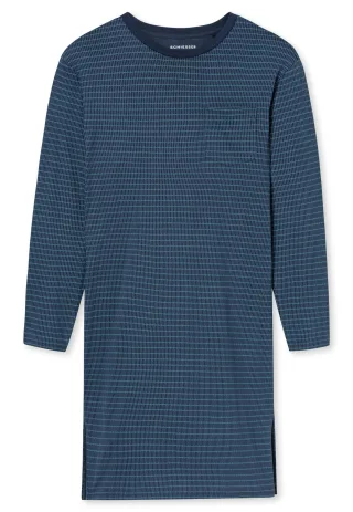 SCHIESSER - Nachthemd lang deep blue - Gr. - 50