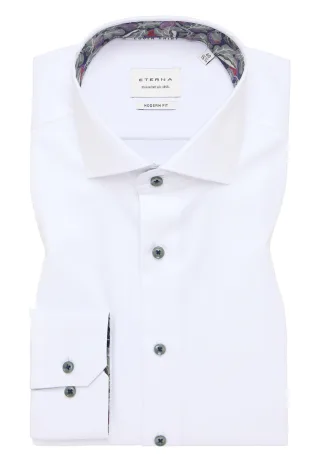ETERNA - Cover Shirt Twill Langarm weiß - Gr. - 43