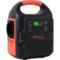 shop'n smile ideoon Stromerzeuger Kompakte Powerstation 88,8Wh Solargenerator mit 230V Steckdose, Mit LED-Ladestandanzeige, Solar Input: 15 - 24 V, max. 1,2 A, 28,8 W