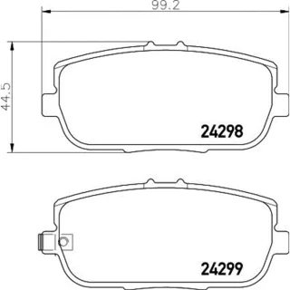 Hella Bremsbel?ge hinten Abarth 124 Fiat 124 Mazda Mx-5