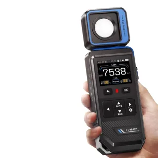 FNIRSI FPM-02 High Precision Illuminance Luxmeter Light Meter 99990 LUX Range Rotatable Probe TFT HD Screen Temperature