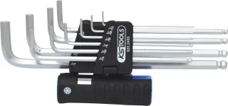 KS Tools 3 in 1 Innen6kant-Winkelstiftschlüssel-Satz,10-tlg XL, Kugelkopf, Zoll - 920.2450
