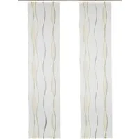 OTTO home Schiebegardine Dimona (2 St), Klettschiene, transparent, Polyester, 2-er Set, Fertiggardine, mit Befestigungszubehör, Wellen