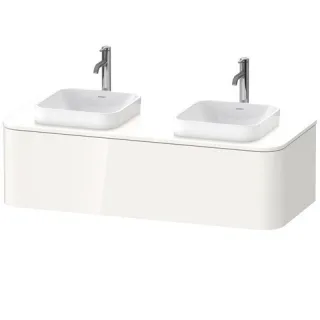 Duravit Happy D.2 Plus Konsolenwaschtischunterbau wandhängend Weiß Hochglanz 1300x550x354 mm - HP494 HP4943B2222