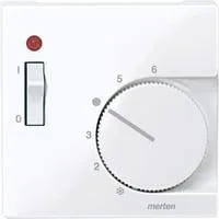 Zentralplatte besonders flache Bauform für Raumtemperaturregler-Einsatz Typ 534825 weiß (glänzend), Retail