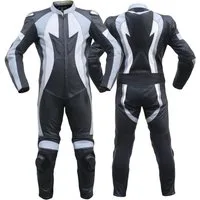 German Wear Motorradkombi GW416K grey Einteiler Motorradkombi Lederkombi