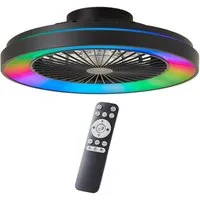 Brilliant LED Deckenleuchte Mazzaro Deckenventilator, CCT - über Fernbedienung, Dimmfunktion, Nachtlichtfunktion, Timerfunktion, Ventilatorfunktion, LED fest integriert, warmweiß - kaltweiß, Deckenlampe, Ventilator, 48,5 cm, digitales RGB, CCT, dimmb