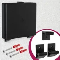 Mobilefox Konsolen-Halterung Wand Halterung Konsolen Halter passend für Sony PlayStation 4 PS4 Slim
