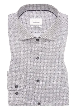 ETERNA - Hemd Twill Langarm graphit - Gr. - 42/Langarm - 68cm