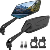 Mutig Fahrradspiegel 2 Stück HD Fahrradspiegel,E-Bike,extra große Rückspiegel Spiegelfläche (Schlagfester Echtglas Fahrrad Rückspiegel,Bike Spiegel,fahrradspiegel, Lenker (Links+Rechts),360° Einstellbar und Drehbar Rückspiegel), Lenker (Links+Rechts)