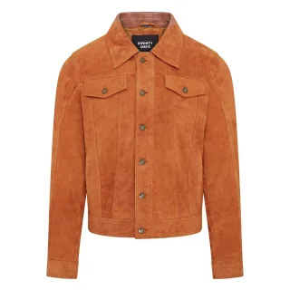 Herren Trucker Jeansjacke aus Ziegenwildleder im Westernstil - Yangon