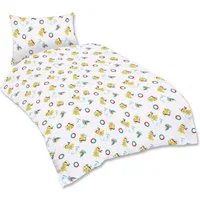 EXKLUSIV HEIMTEXTIL Bettwäsche Kinder Bettwäsche PAUL Baumwolle 2 teilig Reißverschluss Ente Katze, Baumwolle, 2 teilig, Tiermotiv