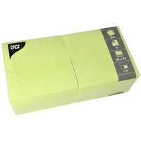 PAPSTAR Papierserviette Servietten, 3-lagig 1/4-Falz 33 cm x 33 cm limonengrün 250 Stk