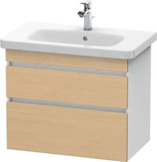 Duravit DuraStyle Waschtischunterbau wandhängend Natur Eiche & Weiß Matt 730x448x610 mm - DS64810301 DS648103018