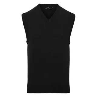 Premier - Pullover-Weste für Herren Ärmellos (Schwarz)