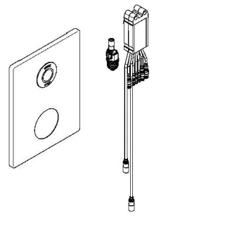 KWC Aquarotter Umrüstsatz, A3000open, Piezo-Taster, Elektronikmodul, Abdeckplatte, 24 VDC, 203005552 2030055522