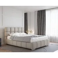 Homesy Polsterbett BLISS Luxus-Bett mit Lattenrost Wahl federkernmatraze, kokosmatratze, (Stabile Rahmenkonstruktion Metallrahmen), Ein Luxusbett in jeder Größe 140x200cm 160x200 cm 180x200cm