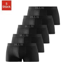 H.I.S Hipster (Packung, 5-St) knapp sitzende Boxershorts am Webbund mit Logoschriftzug mit 3D Effekt