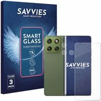 Savvies Displayschutzglas Schutzglas Panzer für Motorola Edge 70 (Display+Kamera), 3 Stück, Schutzfolie Display Schutz Glas Folie klar