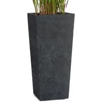 Pflanzwerk® Pflanzkübel CONIC Premium Blumenkübel Pflanzsäule Fiberglas mit Lotus-Effekt, Fiberglas - Handgefertigt - Rechteckig - Frostbeständig