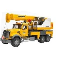 MACK Granite Liebherr Kran-LKW, Modellfahrzeug gelb/grau