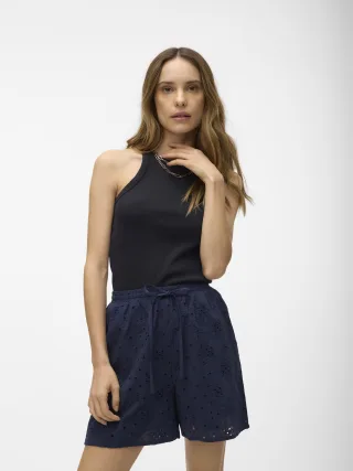 VERO MODA - VMCHLOE SHORT TANK TOP JRS NOOS black - Gr. - XL