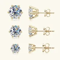 ROUGEMONT Paar Ohrstecker Handgefertigte Damen Pavé Zirkonia Ohrstecker 6mm 7mm 8mm 925 Silber, Hypoallergen