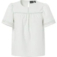 pieces Blusenshirt PCSIKKA SS TOP WVN NOOS BC mit Puffärmeln