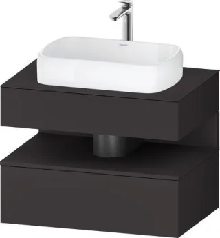 Duravit Qatego Konsolenwaschtischunterbau wandhängend Graphit Supermatt 800x550x600 mm - QA473008080 QA4730080800000