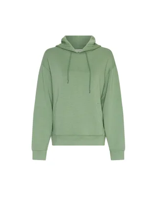 msch copenhagen - MSCHIma Q Icon Logo Hood Sweatshirt green eyes - Gr. - XS/S