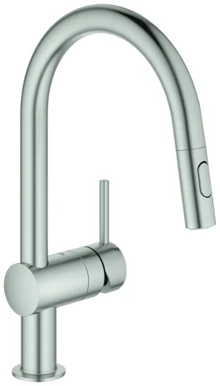 GROHE EH-Spültischbatterie Minta 32321 C-Auslauf Spülbrause supersteel, 32321DC2 32321DC2