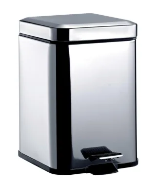 emco system 2 Abfallbehälter mit Deckel Standmodell, 5 l, eckig, edelstahl, 355300005 355300005