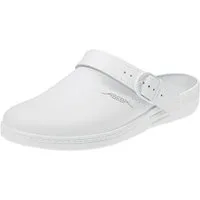 Abeba Berufsschuhe EN 20347:2012 OB Clog Gr.42 weiß Leder m.Fersenriemen Abe Pantolette