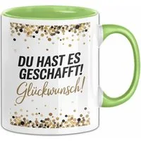 Trendation Tasse Schüler Abschluss Tasse Geschenk Lustige Geschenkidee Spruch Du Hast E, Keramik