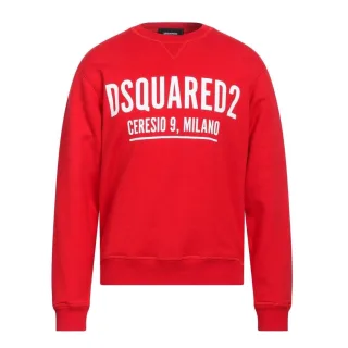Dsquared2 - Rotes Sweatshirt mit Rundhalsausschnitt und Ceresio-Logo