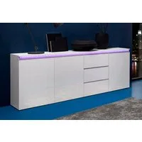 Home affaire Sideboard Magic, Kommode, Schrank, Stauraumschrank, mit 3 Türen und 3 Schubkästen Hochglanz lackiert (B/T/H) 200x40x81 cm