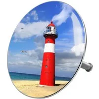 Sanilo Badewannenstöpsel Leuchtturm, Ø 7.2 cm, hochwertig, universell, mit Motiv, 100% wasserdicht