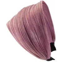 axy Haarreif Breiter Haarreif mit auffallenden Glitzerfäden in Tuchoptik, Damen Breiter Haarreif mit Glitzerfäden Haarband Haarreifen