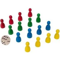 GICO Spielesammlung Spieleset: 16 Halmakegel und 1 Augenwürfel 16 mm 2136