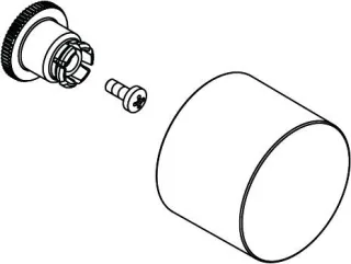 Hansgrohe Griff Axor Massaud Absperrventil chrom, 18096000 18096000