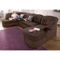 DOMO collection Wohnlandschaft FLORES 293x180x86 cm, hochwertig, komfortabel, U-Form, 3 Teile, wahlw. mit Bettfunktion, wahlw. mit Federkern, Unser Dauertiefpreis