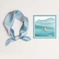 Zaewry Seidentuch Stirnband Quadratischer Haar-Bandanas-Schal für Damen