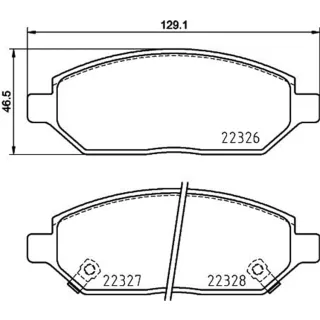 Hella Bremsbel?ge vorne Opel Karl 8DB355025-451