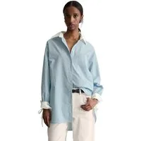 Marc O'Polo DENIM Langarmbluse Streifenbluse loose aus Papertouch Popeline