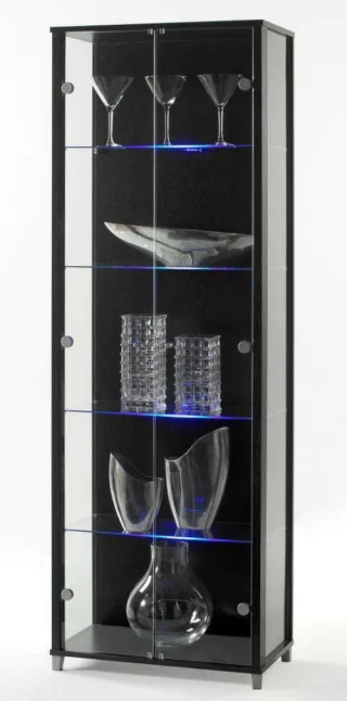 Glasvitrine schwarz oder weiß