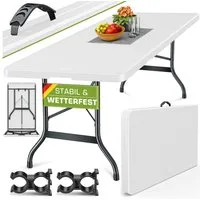 tillvex Gartentisch tillvex® Klapptisch Gartentisch Buffettisch Campingtisch Garten 220 cm (Gartentisch Campingtisch 10 Personen), Balkon