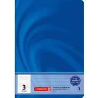 BRUNNEN Schulheft Schulheft Premium Vivendi, A5, 16 Blatt / 32 Seiten, Lineatur 3, blau