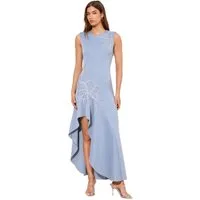 LIPSY Maxikleid Lipsy asymmetrisches Maxikleid, gerafft, Regular (1-tlg)