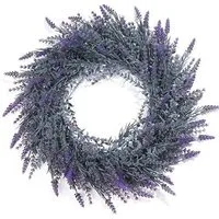 FOUORTUNATE-BEE Dekokranz 40cm Künstlicher Lavendelkranz in Lila, Frühlings- & Sommerkranz für Hochzeit und Fenster